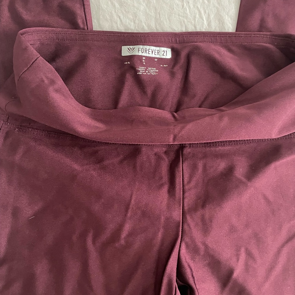 Forever21 Active High Rise Metallic Shine leggings